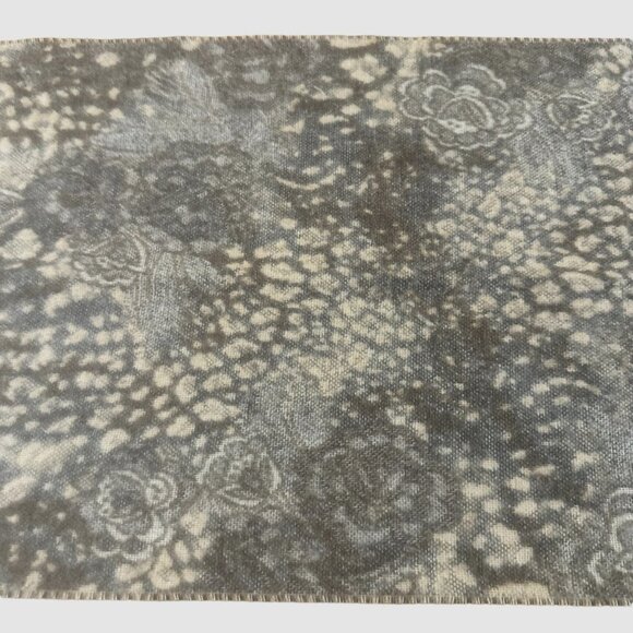 Soft Reversible Animal Print Paisley Floral Brown Shawl Scarf Fringe 72" x 11" - Picture 6 of 6